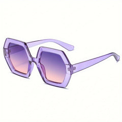 Y2K Geometric Sunglasses Kpop Jelly Gradient Glasses UV400