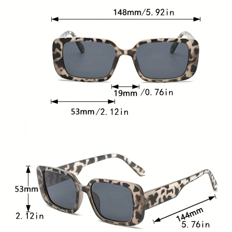 Y2K Rectangle Sunglasses For Women Men Hiphop UV400