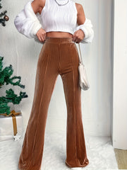  Pants Women's High Rise Stretch Flared Leg Trousers