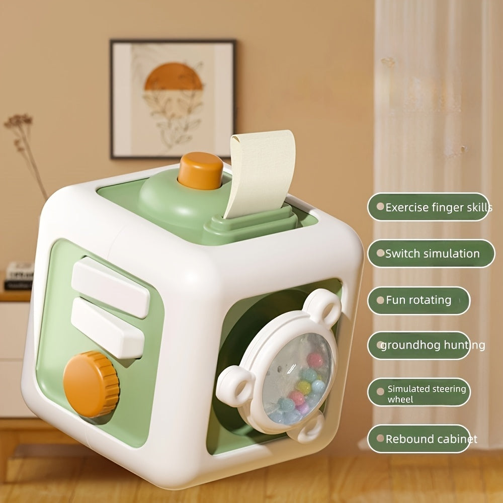 Portable 6-in-1 Busy Cube Toy for Kids