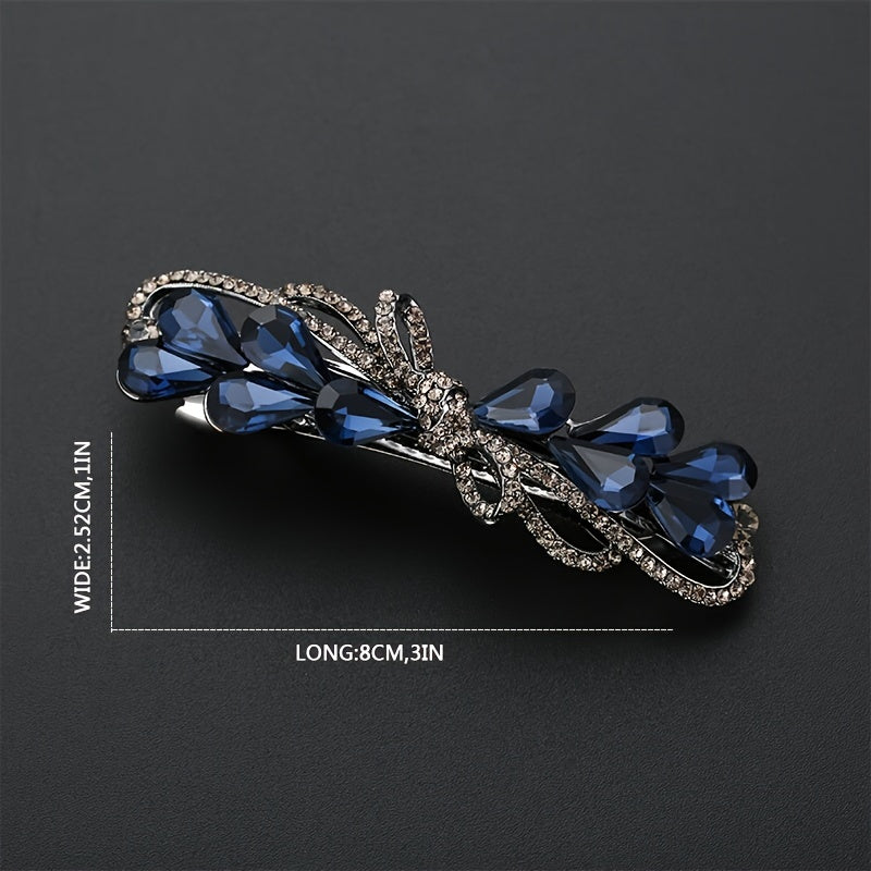 Colorful Crystal Hair Clip Retro Barrette Hairpin Hair Accessories