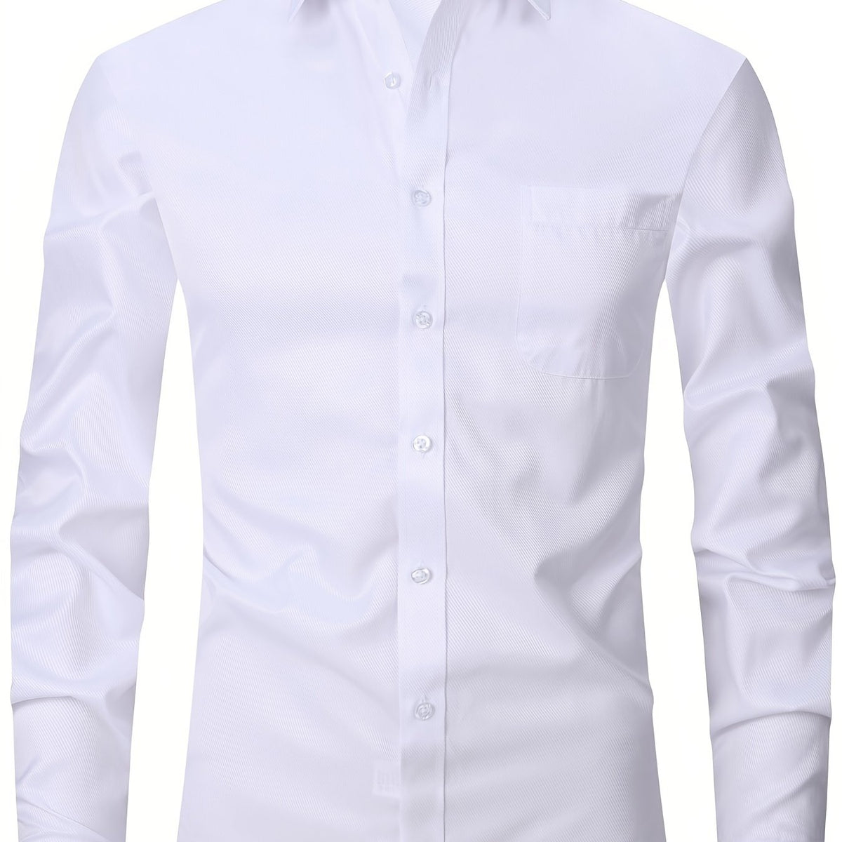 Men's Formal Cotton Button Up Shirt With Chest Pocket