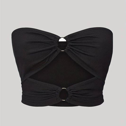 Pleated Bandeau Tube Top for Summer