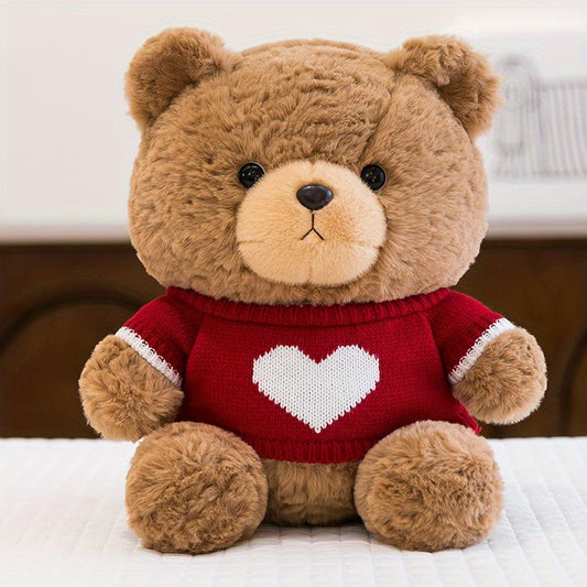 Soft Teddy Bear Sweater Plush Toy for Home Decoration