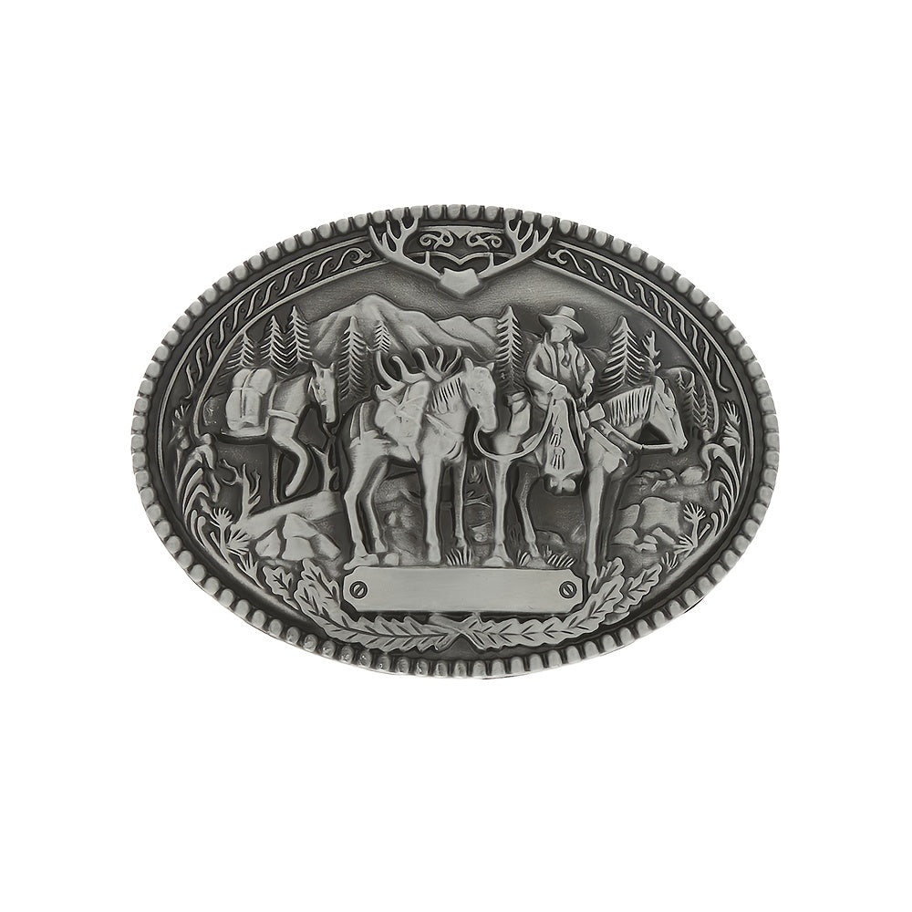 Western Denim Men's Belt Buckle Riding Casual