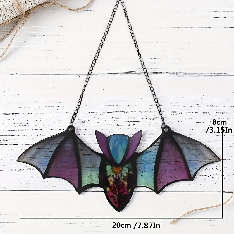 Colorful Bat Suncatcher Window Hanging Decoration for Home Room Garden