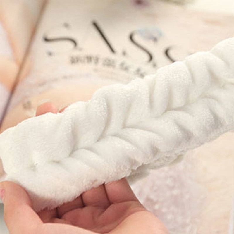 Bunny Ear Bath Headband Elastic Plush Colorful Headband