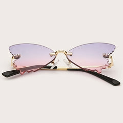 Kids Butterfly Rimless Sunglasses Pink