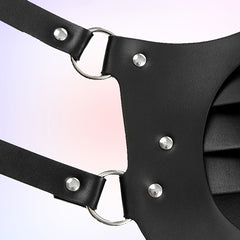 Halloween Faux Leather Masquerade Mask with Rivets