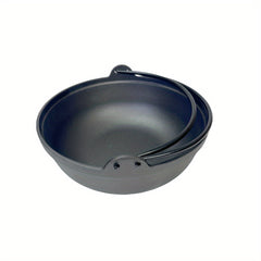 Cast Iron Pot Double Handle Non Stick Pot Wooden Cover