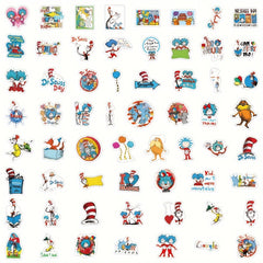 60pcs Dr Seuss Stickers Set