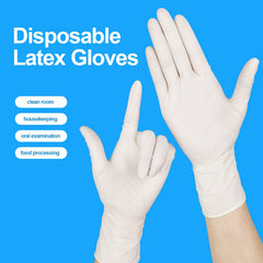5mil 100pcs Disposable Latex Gloves Powder