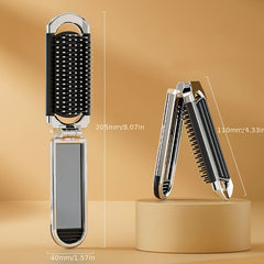 Travel Comb With Mirror Folding Pocket Comb Mini Comb With Makeup Mirror