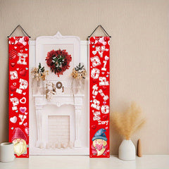 Gnome Doll Pink Red Decorative Couplet Door Hanging Scene Decor