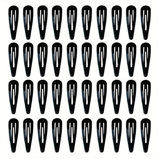 40 Pcs Metal Snap Side Clip Barrettes for Women Hair Accessories