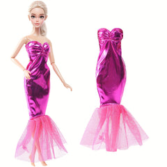 6pcs Glittery Sequin Evening Gown Set for 11.5" Dolls