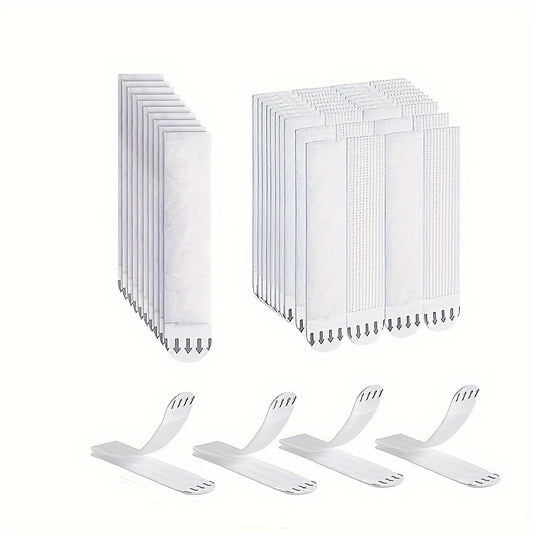 12pcs Double Sided Adhesive Strips for Wall Hooks - Removable Adhesive