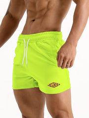 Men's Geometric Graphic Shorts Active Drawstring Workout Shorts