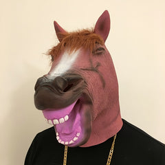 Realistic Latex Horse Mask for Halloween Parties - Breathable & Comfortable Fit