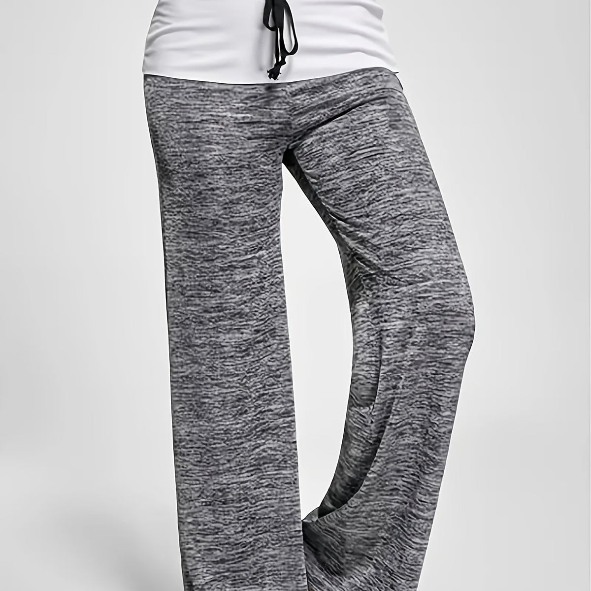  Casual Pants Women's Plus Colorblock Drawstring Loose Fit Pants