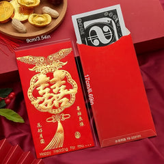 6pcs Hot Stamping Red Envelopes Wedding Gift Bags