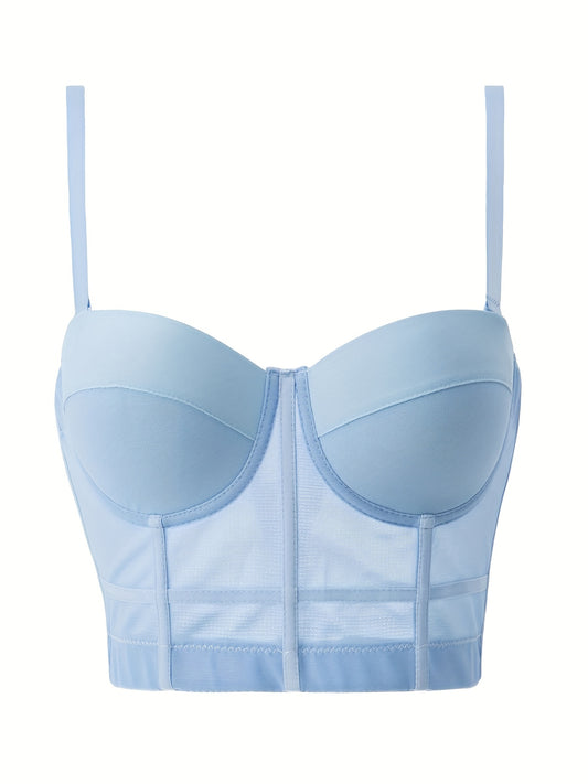 Contrast Mesh Cami Corset Body Shaper Women's Lingerie
