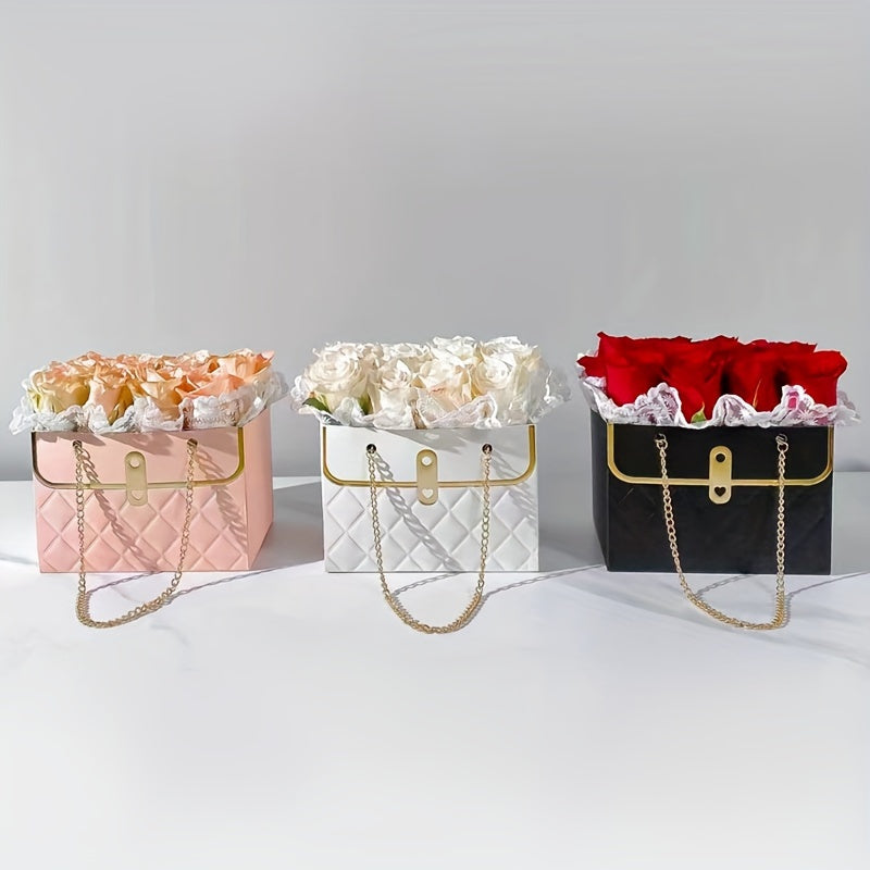 Flowers Candy Biscuit Gift Bag with Metal Chain