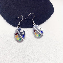 Alloy Palette Earrings - Versatile Women's Jewelry