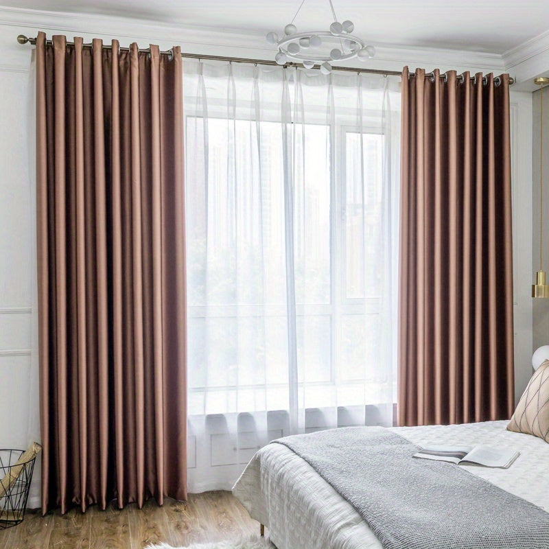 Blackout Curtains Windproof Thermal Insulated Light Blocking Roller Shades