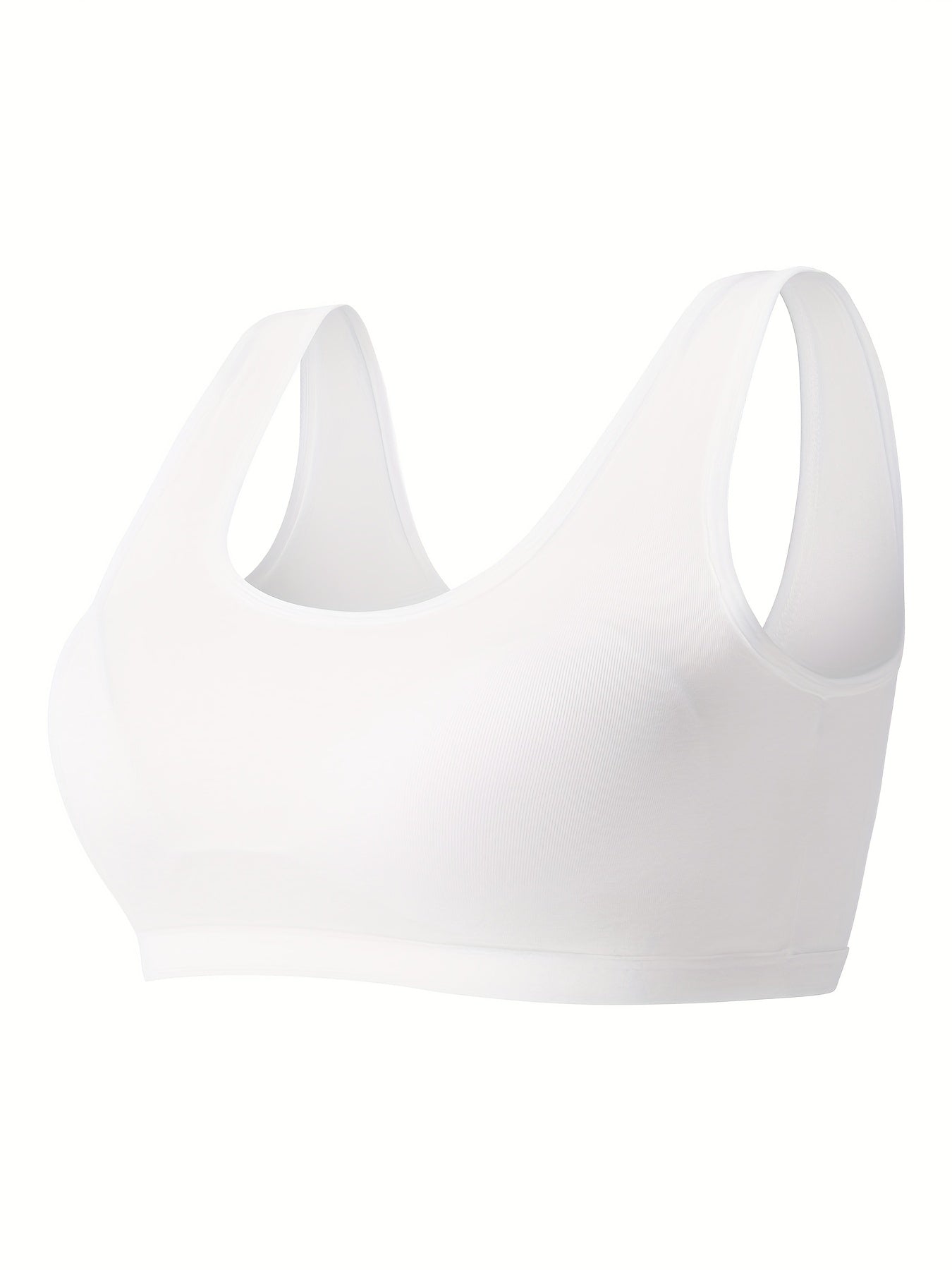 4pcs Girls Bras Soft Comfy Tank Top Without Steel Ring Wide Strap