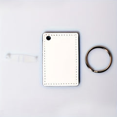 10pcs PU Double sided Heat Transfer Keychain Rectangular