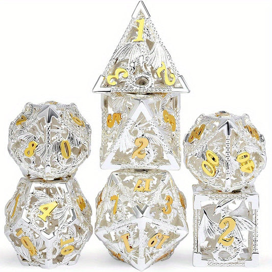 7pcs Dragon Metal Dices Set RPG Board Games