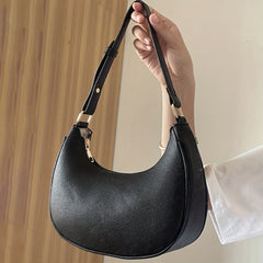 Solid Crescent Bag Minimalist Underarm Bag