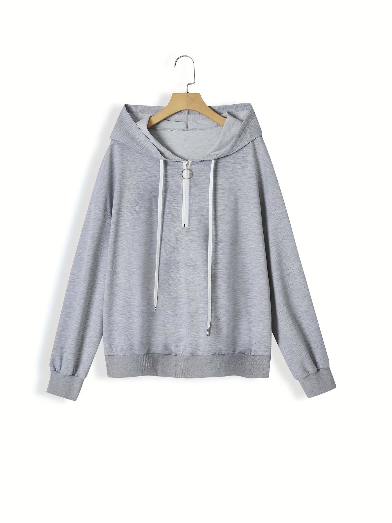 Women's Plus Solid Hoodie & Striped Tank Top Outfit