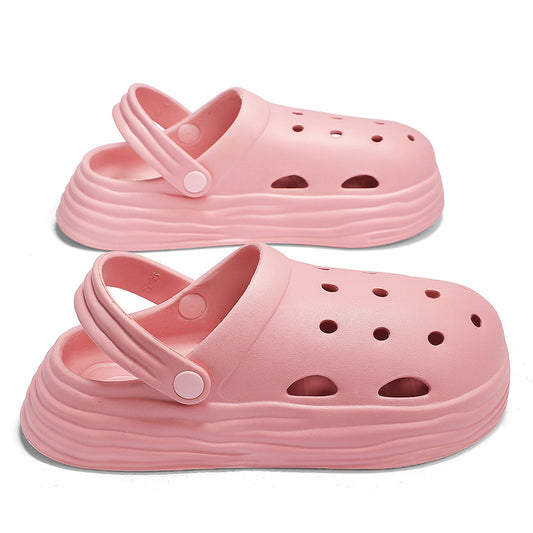 Women's Platform Clogs Lightweight Solid Casual Shoes