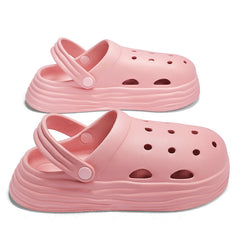 Women's Platform Clogs Lightweight Solid Casual Shoes