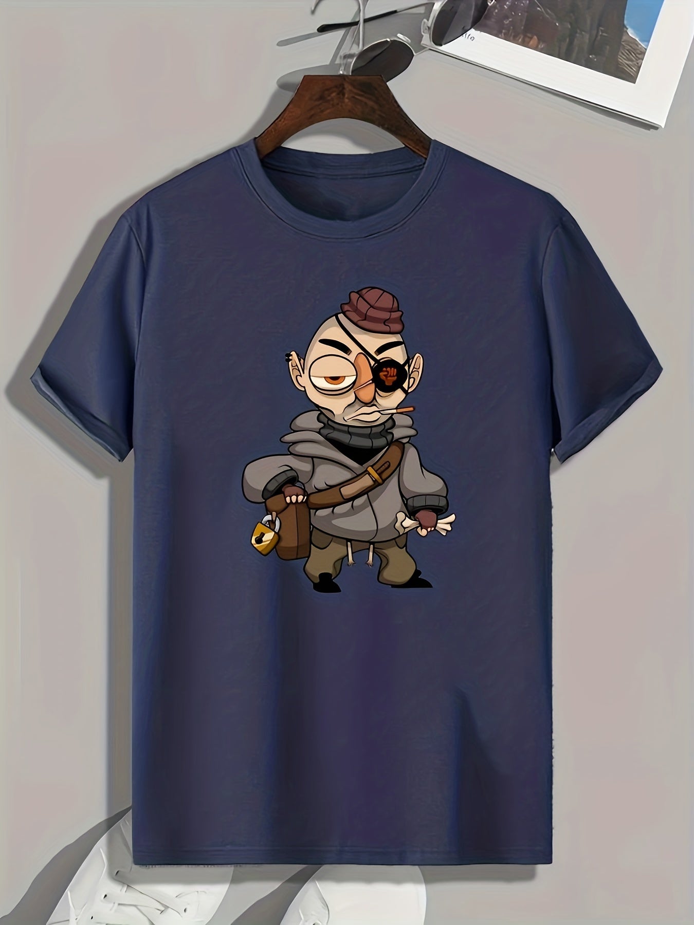Anime Cartoon Print Men's Graphic T-Shirt for Summer