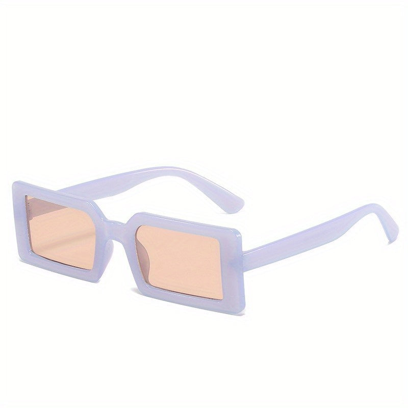 Jelly Rectangle Sunglasses for Women Men UV400