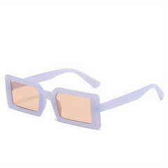 Jelly Rectangle Sunglasses for Women Men UV400