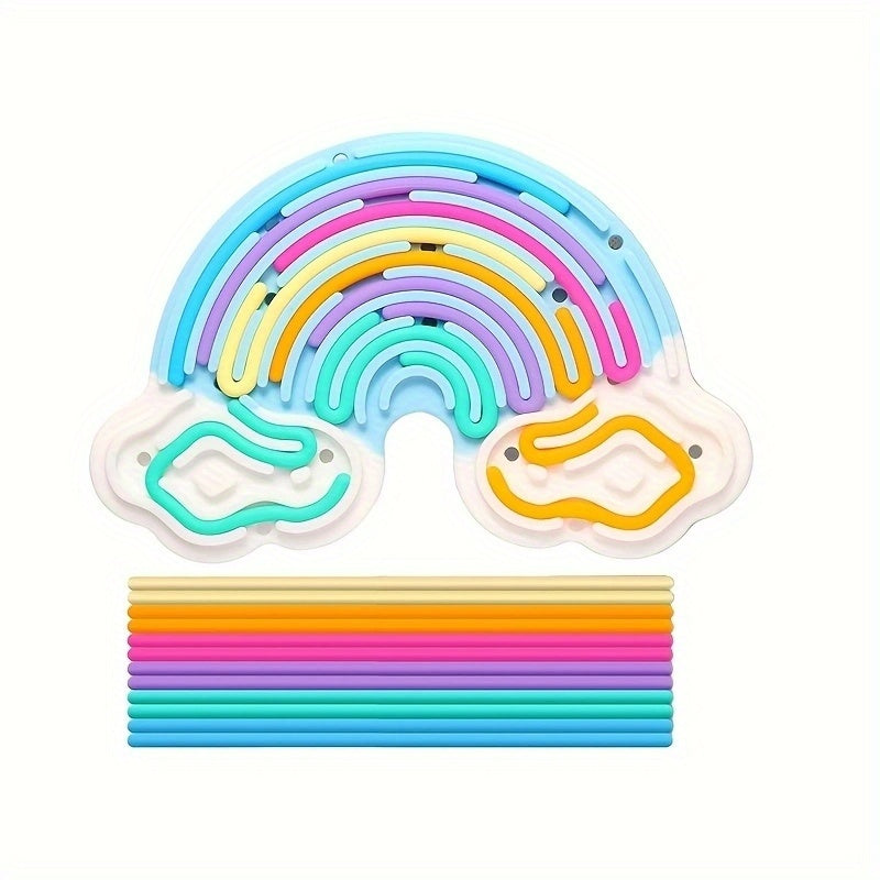 Colorful Twist Stick Fidget Toy Sensory Silicone Decompression Board