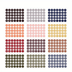 12 Sheets Date Index Sticker Small Dot Circle Label Date Label Sticker