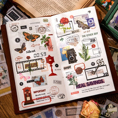 100 Vintage Stickers for Scrapbooking & Journaling