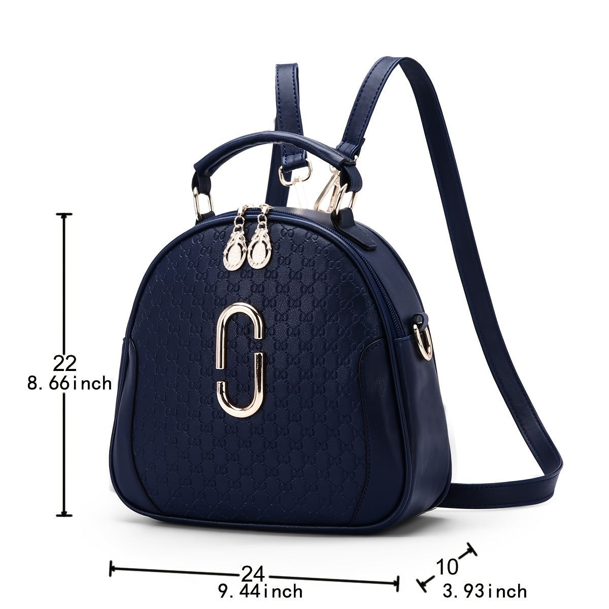 Geometric Pattern Crossbody Bag Top Handle Purse Zipper Shoulder Bag
