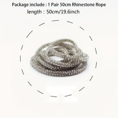 Rhinestone Rope Shoe Decoration - Sparkle Bling Shoe Laces