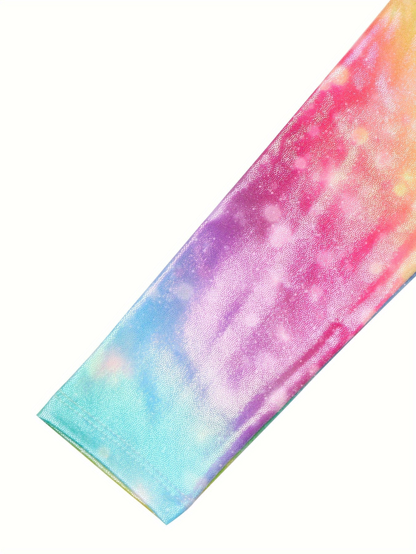 Girls Unicorn Tie Dye Long Sleeve Gymnastics Suit