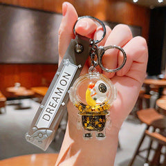Acrylic Spaceman Astronaut Keychain Bag Pendant Key Chain