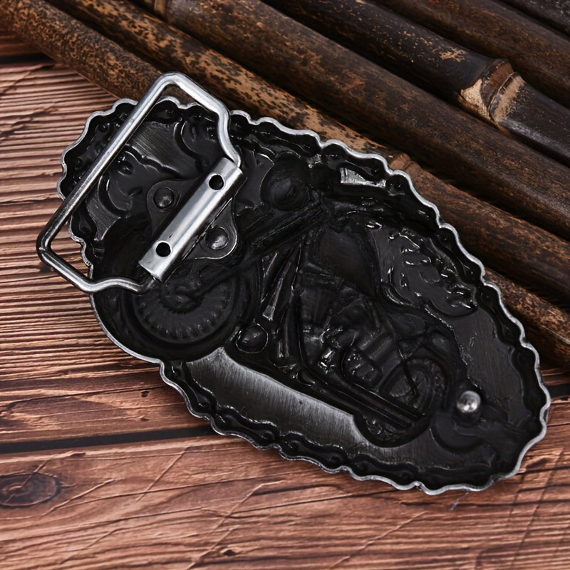 Motorcycle Denim Alloy Belt Buckle Vintage Style
