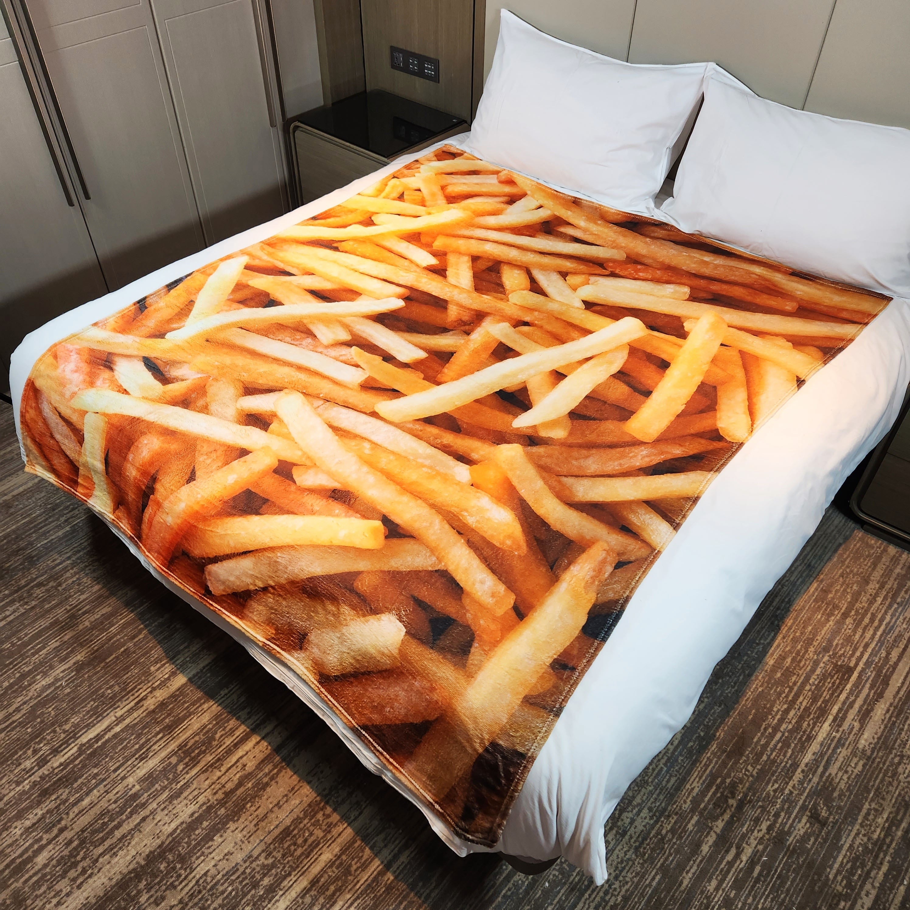 French Fries Printing Flannel Blanket Soft
