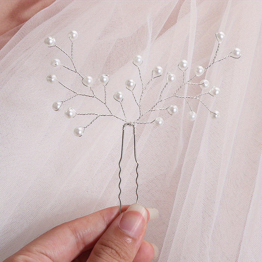 Faux Pearl Silvery Hairpin Bridal Wedding Bobby Pin Party Favor Decorations