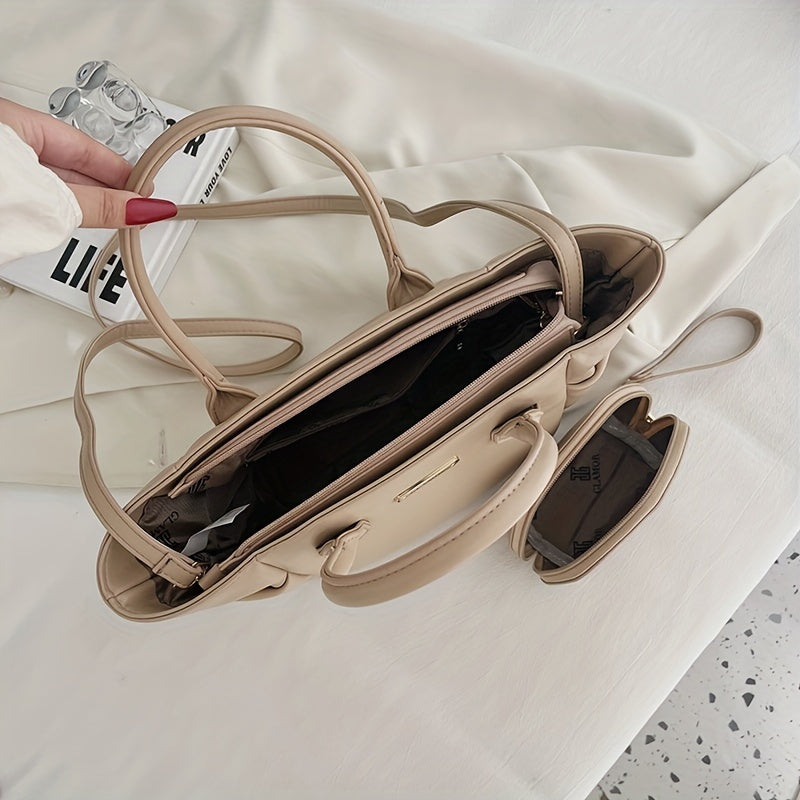 Large Capacity Tote Bag Handbag With Small Purse Women's Crossbody Bag